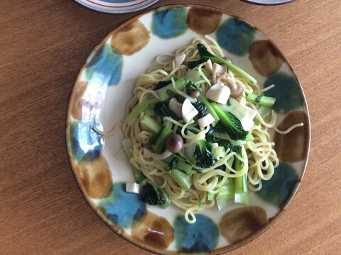 ターサイレシピ♪ターサイときのこの塩焼きそば